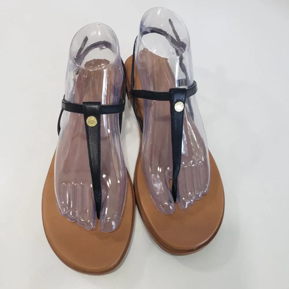 Cole Haan Women's Black Skinny Strap, Thong Sandals, Size 9 B